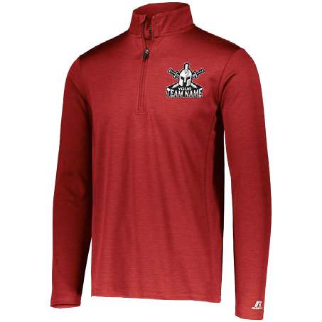 Red Russel quarter zip sweatshirt from SE gear guide